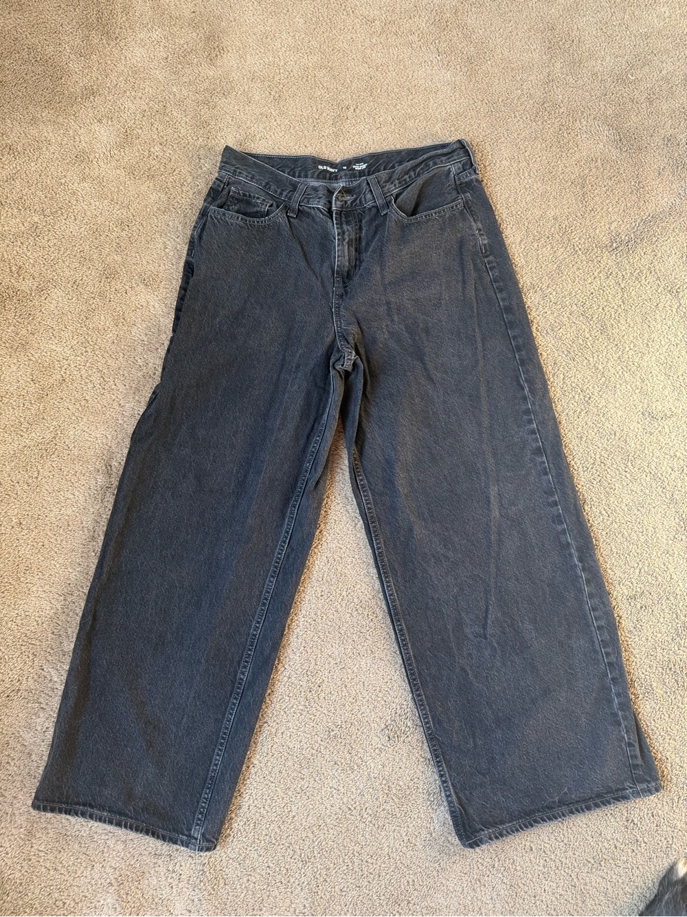 Old Navy Wide Leg Jeans in Faded Black